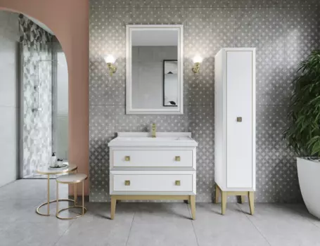 Комплект мебели Caprigo Metropol 90 белый матовый