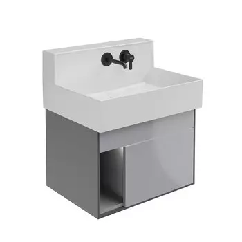 Комплект мебели Kerama Marazzi Plaza Logica M 65 2 ящика серый