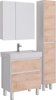 Комплект мебели Lemark Combi 100 светлое дерево, дуб кантри, белый глянцевый