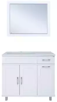 Комплект мебели Misty Купер 90 L с бельевой корзиной белый