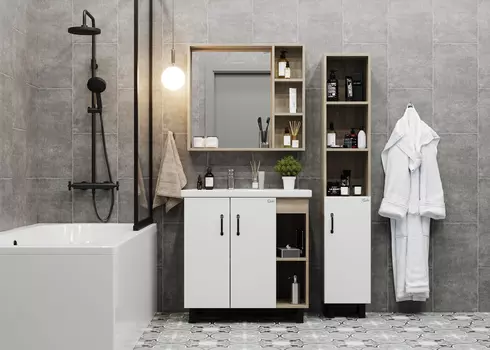 Комплект мебели Onika Тимбер 80 белый - светлое дерево