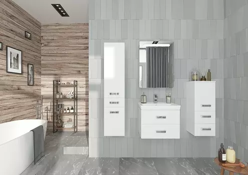 Комплект мебели подвесной Aquaton Америна 60 белый