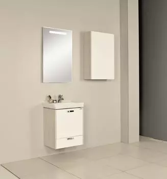 Комплект мебели подвесной Aquaton Йорк 55 белый-светлое дерево