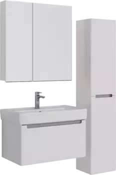 Комплект мебели подвесной Lemark Buno Mini 80 белый глянцевый