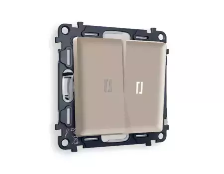 Комплект механизма 2-кл проходного выключателя с подсветкой Ambrella Volt Alfa MA364035