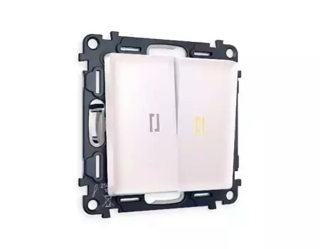 Комплект механизма 2-кл проходного выключателя с подсветкой Ambrella Volt Alfa MA204030