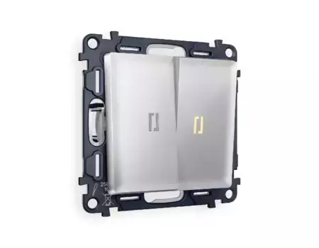 Комплект механизма 2-кл выключателя с подсветкой Ambrella Volt Alfa MA404010