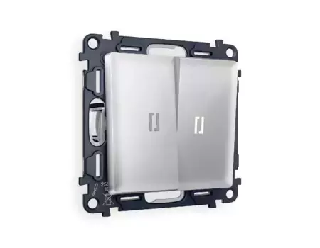 Комплект механизма 2-кл выключателя с подсветкой Ambrella Volt Alfa MA404015