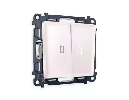 Комплект механизма 2-кл выключателя с подсветкой Ambrella Volt Alfa MA204015