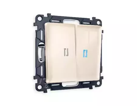 Комплект механизма 2-кл выключателя с подсветкой Ambrella Volt Alfa MA304020