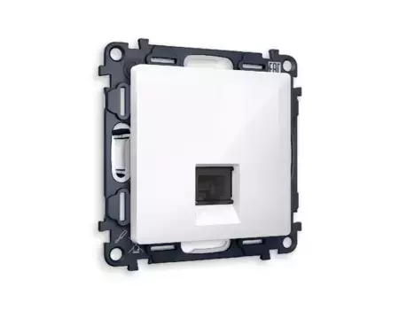 Комплект механизма компьютерной розетки RJ-45(8P8C) CAT6 со шторкой Ambrella Volt Alfa MA112010