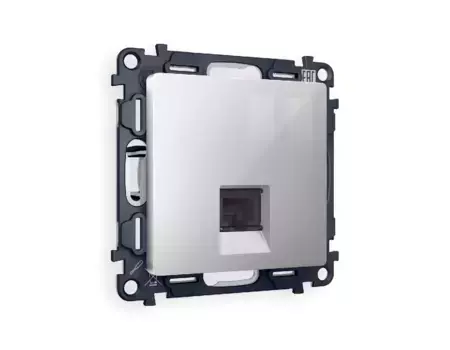 Комплект механизма компьютерной розетки RJ-45(8P8C) CAT6 со шторкой Ambrella Volt Alfa MA412010