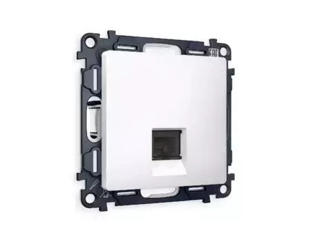 Комплект механизма компьютерной розетки RJ-45(8P8C) CAT6 со шторкой Ambrella Volt Alfa MA132010