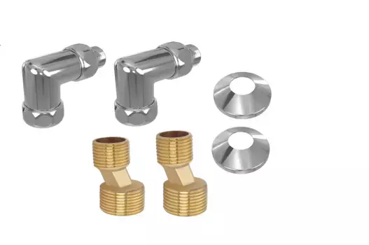 Монтажный набор AQUATEK уголок со сгоном, хром