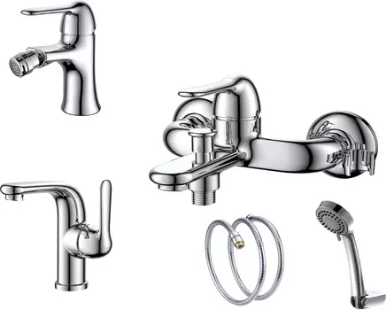 Комплект смесителей D&K Ambrosius Rhein DA1342101 DA1342201 DA1343201 хром