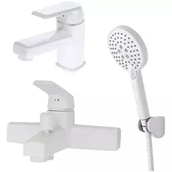 Комплект смесителей OneLife белые глянцевые