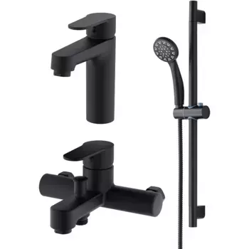 Комплект смесителей OneLife черные матовые