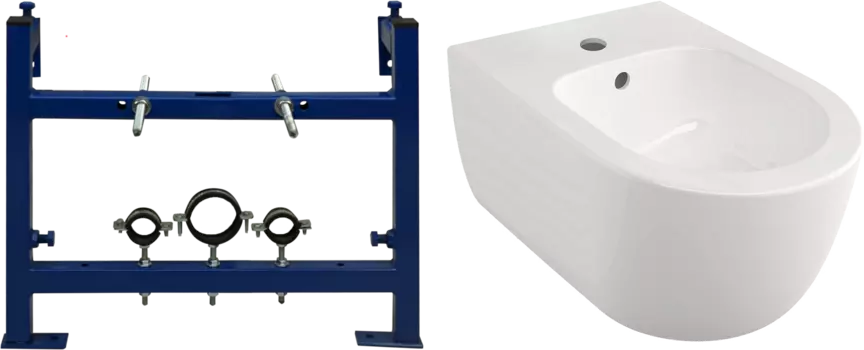 Комплект биде Berges Ego 580375 с инсталляцией STWORKI