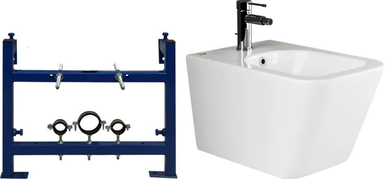 Комплект биде Ceramica Nova Metric 580363 с инсталляцией STWORKI