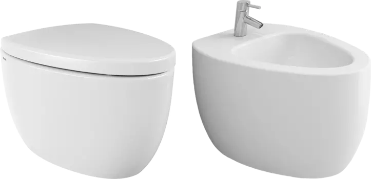 Комплект Унитаз подвесной BOCCHI Etna белый + Крышка-сиденье BOCCHI Etna белая, с микролифтом + Биде подвесное BOCCHI Etna 1117-001-0120 глянцевое, белое