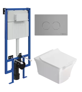 Комплект Унитаз подвесной STWORKI Хадстен SETK3304-0616-001-1-6000 + Инсталляция 510162 + Кнопка Хельсинки 500473 хром матовая