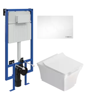 Комплект Унитаз подвесной STWORKI Хадстен SETK3304-0616-001-1-6000 + Инсталляция 510162 + Кнопка Хельсинки 500470 белая