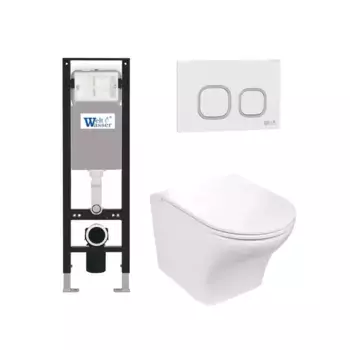 Комплект унитаза WeltWasser Odenbach 004 с инсталляцией AMBERG 350 белый, с сиденьем микролифт и клавишей смыва AMBERG RD-WT белый