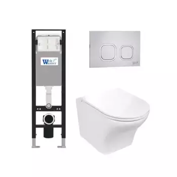 Комплект унитаза WeltWasser Odenbach 004 с инсталляцией AMBERG 350 белый, с сиденьем микролифт и клавишей смыва AMBERG RD-MT CR хром матовый