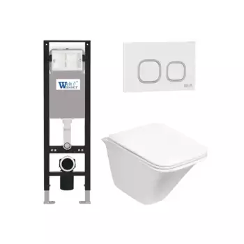 Комплект унитаза WeltWasser Rotbach 004 с инсталляцией AMBERG 350 белый, с сиденьем микролифт и клавишей смыва AMBERG RD-WT белый