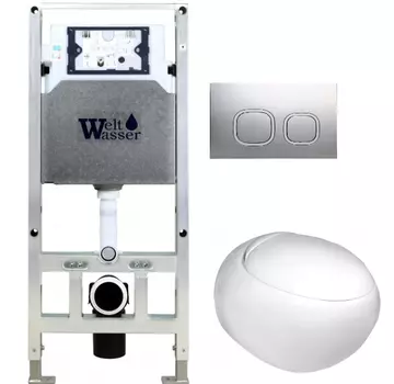 Комплект унитаза WeltWasser Jeckenbach 004 с инсталляцией AMBERG 506 ST белый, с сиденьем микролифт и клавишей смыва AMBERG RD-MT CR хром матовый