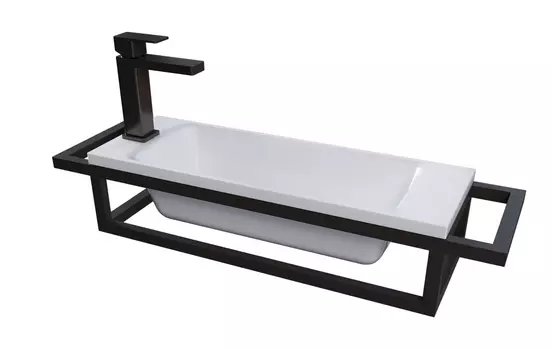 Консоль для раковины Grossman Метрис 50 полотенцедержатель с двух сторон