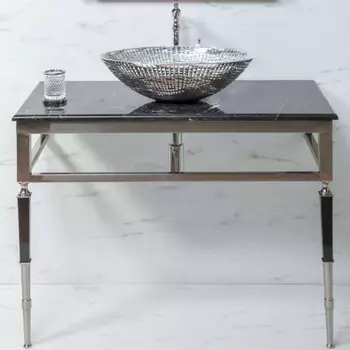 Консоль под раковину Armadi Art Vogue 100 хром - черный