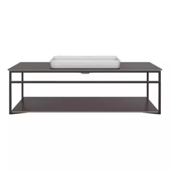 Консоль с раковиной Kerama Marazzi Plaza Next 120 черная матовая