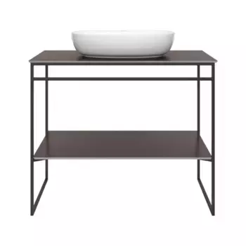 Консоль с раковиной Kerama Marazzi Plaza Next 100 черная матовая