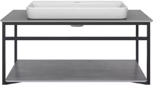 Консоль с раковиной Kerama Marazzi Plaza Next 80 черная матовая