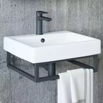 Консоль с раковиной Sanflor Тайлер 50 черный матовый