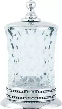 Контейнер для ватных дисков Boheme Brillante хром с кристаллами Swarovski