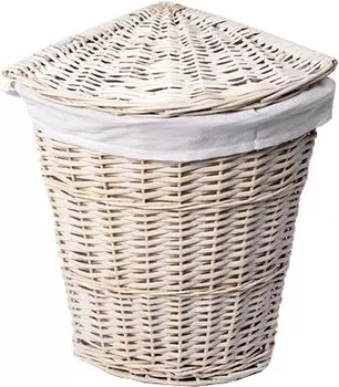 Корзина для белья Wasserkraft Vils WB-560-L белая, большая, угловая
