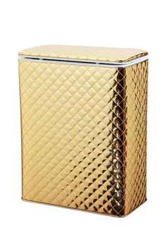 Корзина для белья золото стеганая большая высота 60см ширина 45 глубина 25см