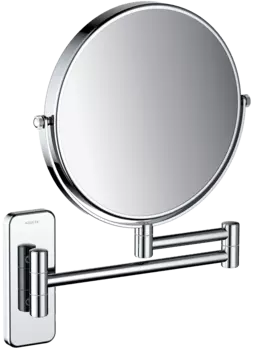 Косметическое зеркало AQUATEK AQ4910CR без подсветки, двухстороннее, телескопическое, поворотное, хром