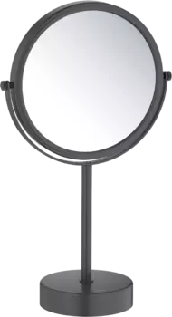 Косметическое зеркало AQUATEK AQ4914MB без подсветки, двухстороннее, черное матовое