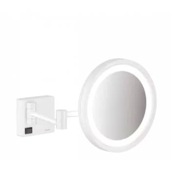 Косметическое зеркало Hansgrohe AddStoris с подсветкой белый матовый