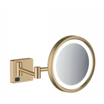 Косметическое зеркало Hansgrohe AddStoris с подсветкой шлифованная бронза