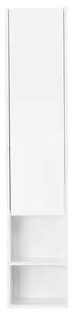KRAFT Шкаф подв. с одной распашной дверцей с доводчиками и одной открытой полкой, левост-й, Bianco Opaco, 33x30x160, KRAFT-1600-1A-SC-BO-L