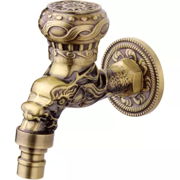 Кран для одного типа воды Bronze de Luxe бронза с насадкой для шланга
