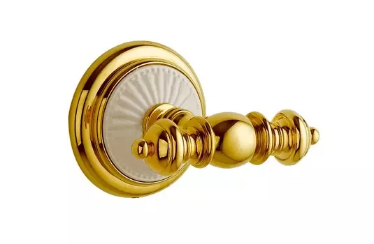 Крючок двойной Boheme Palazzo золото - белый