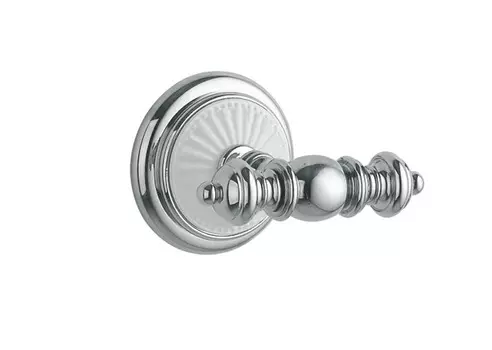 Крючок двойной Boheme Vogue хром - белый