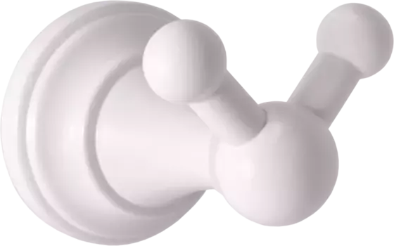 Крючок двойной Rav Slezak Morava белый глянцевый