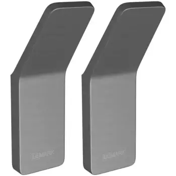 Крючок Lemark Smooth Line серый матовый, графит (2 штуки)