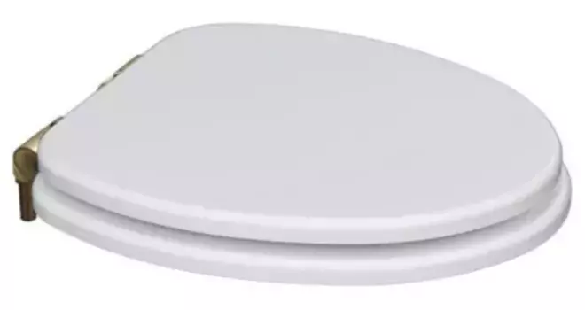 Крышка-сиденье для унитаза Caprigo Armonia с микролифтом белый матовый, петли бронза